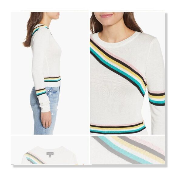 💗 TOPSHOP 💗 Chevron Fine Gauge Sweater - [Size 10] - Picture 3 of 14